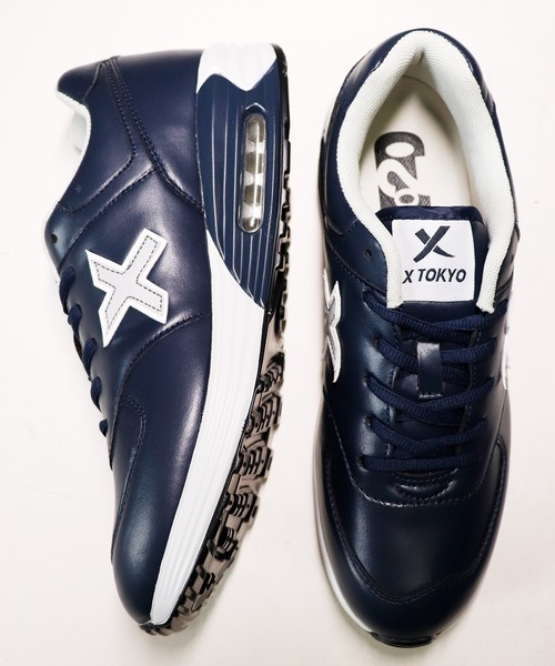 KOM ORIGINAL（ケーオーエム オリジナル）の「X TOKYO メンズカジュアル ハイテクスニーカー（スニーカー・メンズ・ブラック/ダークネイビー/ホワイト・25/25.5/26/26.5/27/28/28.5/29）」の3枚目の写真