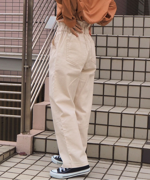 tiptop（ティップトップ）の「[丈が選べる]【web限定アイテム】セミワイドハイウェストデニム（デニムパンツ・レディース・ブラック/ネイビー/サックスブルー/アイボリー/オフホワイト/グリーン/ベージュ/スミクロ・FREE/TALL）」の14枚目の写真