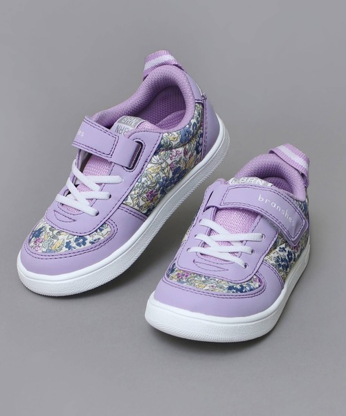 BRANSHES(ブランシェス)の「「IFME Light/イフミーライト」コラボ花柄スニーカー(スニーカー・キッズ・オフホワイト/ネイビー/ピンク/ラベンダー・13cm/13.5cm/14cm/15cm/16cm/17cm/18cm/19cm)」の3枚目の写真