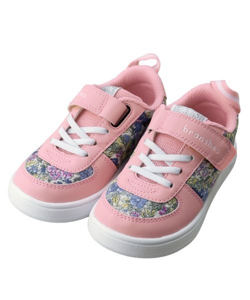 BRANSHES(ブランシェス)の「「IFME Light/イフミーライト」コラボ花柄スニーカー(スニーカー・キッズ・オフホワイト/ネイビー/ピンク/ラベンダー・13cm/13.5cm/14cm/15cm/16cm/17cm/18cm/19cm)」の4枚目の写真