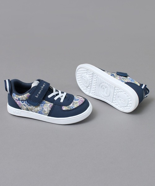 BRANSHES(ブランシェス)の「「IFME Light/イフミーライト」コラボ花柄スニーカー(スニーカー・キッズ・オフホワイト/ネイビー/ピンク/ラベンダー・13cm/13.5cm/14cm/15cm/16cm/17cm/18cm/19cm)」の6枚目の写真