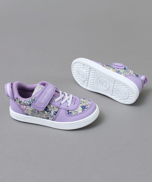 BRANSHES(ブランシェス)の「「IFME Light/イフミーライト」コラボ花柄スニーカー(スニーカー・キッズ・オフホワイト/ネイビー/ピンク/ラベンダー・13cm/13.5cm/14cm/15cm/16cm/17cm/18cm/19cm)」の12枚目の写真