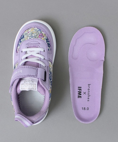 BRANSHES(ブランシェス)の「「IFME Light/イフミーライト」コラボ花柄スニーカー(スニーカー・キッズ・オフホワイト/ネイビー/ピンク/ラベンダー・13cm/13.5cm/14cm/15cm/16cm/17cm/18cm/19cm)」の13枚目の写真