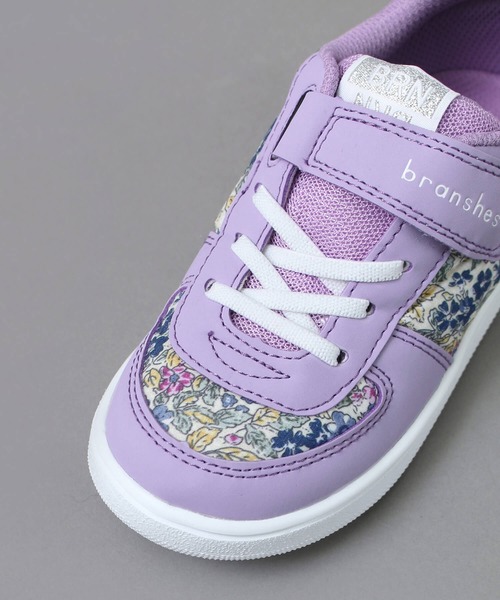 BRANSHES(ブランシェス)の「「IFME Light/イフミーライト」コラボ花柄スニーカー(スニーカー・キッズ・オフホワイト/ネイビー/ピンク/ラベンダー・13cm/13.5cm/14cm/15cm/16cm/17cm/18cm/19cm)」の14枚目の写真