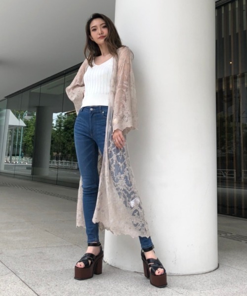 ENVYM（アンビー）の「レースガウン（その他アウター・レディース・グレー/ブラック/ベージュ・FREE）」の8枚目の写真