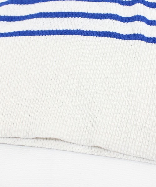 Audition(オーディション)の「K2490 サマーボーダーBIGプルオーバー(Tシャツ/カットソー・レディース・オリーブ/ブルー/ベージュ・MEDIUM)」の12枚目の写真