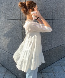 KOBE LETTUCE | 【WEARISTA田中亜希子さん×KOBE LETTUCEコラボ】インド綿ティアードチュニック&ワンピース(ワンピース)