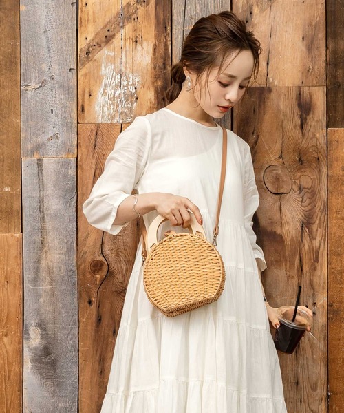 KOBE LETTUCE（コウベレタス）の「【WEARISTA田中亜希子さん×KOBE LETTUCEコラボ】インド綿ティアードチュニック&ワンピース（ワンピース・レディース・ブラック/ブラック系その他/モカ/ホワイト系その他/グリーン系その他/ミント/ホワイト系その他2/ブラウン系その他・1/2）」の18枚目の写真