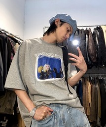 MASONPRINCE | ビッグシルエットヴィンテージ加工オマージュプリントロックTシャツ DT2090 【M.P Studios】(Tシャツ/カットソー)