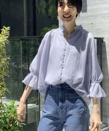 ADAM ET ROPE' | 袖ボリュームフリルカラーブラウス(シャツ/ブラウス)