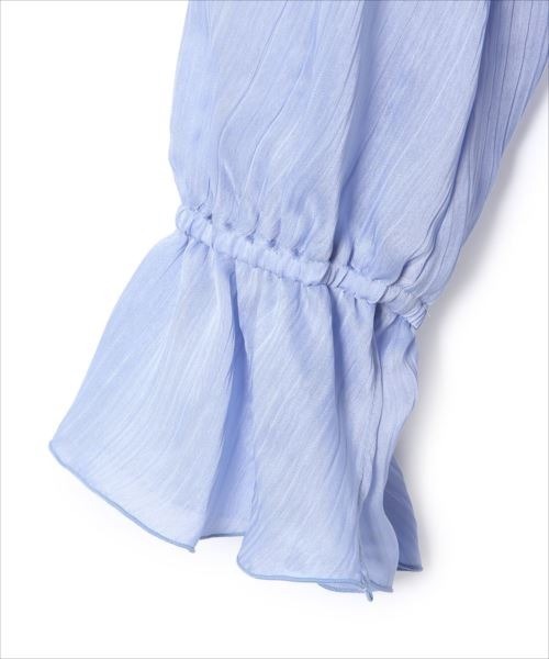 ADAM ET ROPE'(アダムエロペ)の「袖ボリュームフリルカラーブラウス(シャツ/ブラウス・レディース・サックスブルー/キャメル/ホワイト・FREE)」の4枚目の写真