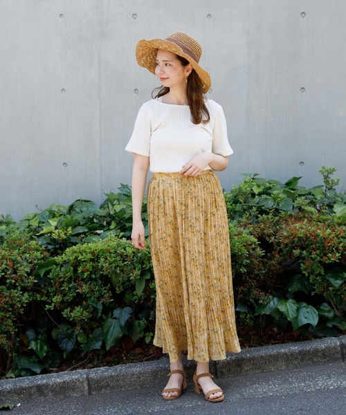 flower（フラワー）の「スウィングボタニカルスカート（スカート・レディース・ブラック/イエロー・FREE）」の2枚目の写真