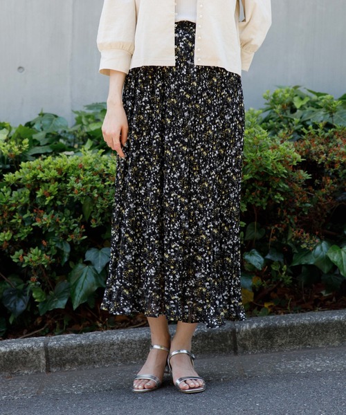flower（フラワー）の「スウィングボタニカルスカート（スカート・レディース・ブラック/イエロー・FREE）」の12枚目の写真