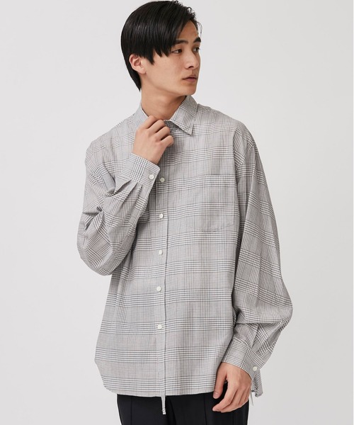 STUDIOUS SELECT（ステュディオスセレクト）の「【Name.】PLAID CUPRA COTTON SHIRT（シャツ/ブラウス・メンズ・ブラック/ピンク・1/0）」の2枚目の写真