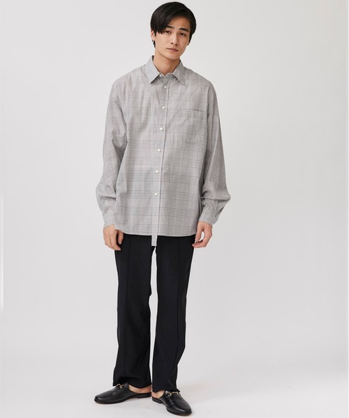 STUDIOUS SELECT（ステュディオスセレクト）の「【Name.】PLAID CUPRA COTTON SHIRT（シャツ/ブラウス・メンズ・ブラック/ピンク・1/0）」の10枚目の写真