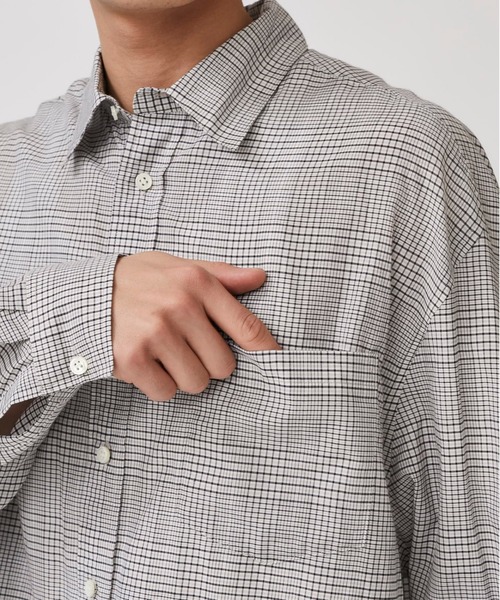 STUDIOUS SELECT（ステュディオスセレクト）の「【Name.】PLAID CUPRA COTTON SHIRT（シャツ/ブラウス・メンズ・ブラック/ピンク・1/0）」の3枚目の写真