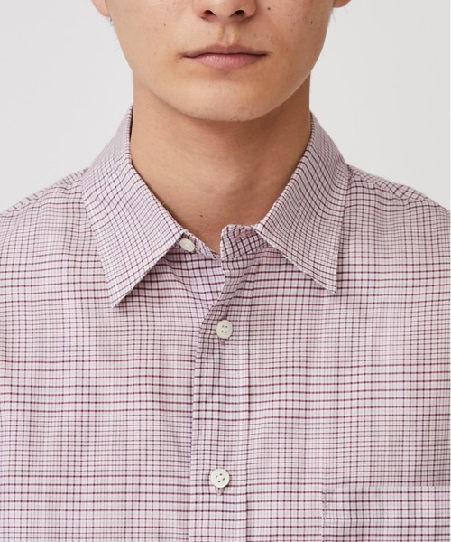 STUDIOUS SELECT（ステュディオスセレクト）の「【Name.】PLAID CUPRA COTTON SHIRT（シャツ/ブラウス・メンズ・ブラック/ピンク・1/0）」の4枚目の写真