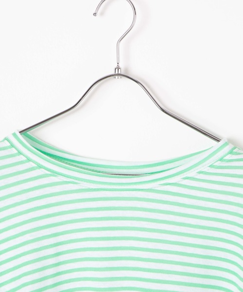 DING（ディング）の「DING/【2点セット】ボーダーカットルームウェア（ルームウェア/パジャマ・レディース・ブラック/グリーン・FREE）」の15枚目の写真