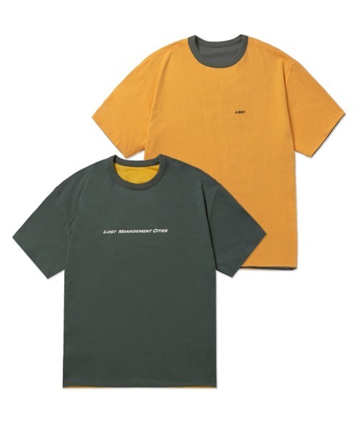 LMCの「【LMC】LMC ITALIC REVERSIBLE TEE / リバーシブル イタリック ロゴ Tシャツ(Tシャツ/カットソー・メンズ・ブラック/カーキ/ブルー・SMALL/MEDIUM/LARGE)」の3枚目の写真