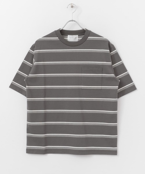 URBAN RESEARCH DOORS(アーバンリサーチドアーズ)の「UR TECH マルチボーダー Tシャツ(Tシャツ/カットソー・メンズ・ブラック/ベージュ/ブルー・40/38)」の10枚目の写真