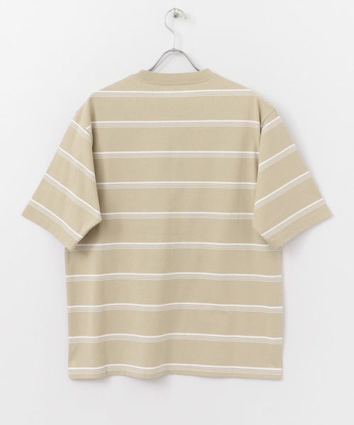 URBAN RESEARCH DOORS(アーバンリサーチドアーズ)の「UR TECH マルチボーダー Tシャツ(Tシャツ/カットソー・メンズ・ブラック/ベージュ/ブルー・40/38)」の17枚目の写真