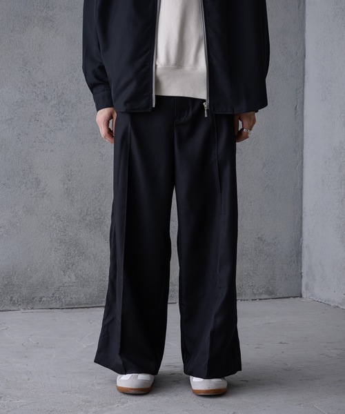 UNIIT（ユニット）の「【UNIIT】ワイドパンツ　ワイドフレアシルエット　センタープレス　セットアップ対応商品（その他パンツ・メンズ・ブラック/ベージュ/ネイビー/ブラウン・MEDIUM/LARGE）」の5枚目の写真