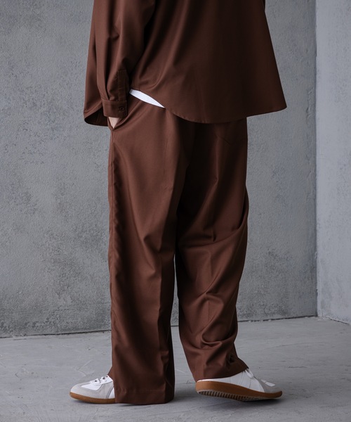 UNIIT（ユニット）の「【UNIIT】ワイドパンツ　ワイドフレアシルエット　センタープレス　セットアップ対応商品（その他パンツ・メンズ・ブラック/ベージュ/ネイビー/ブラウン・MEDIUM/LARGE）」の12枚目の写真
