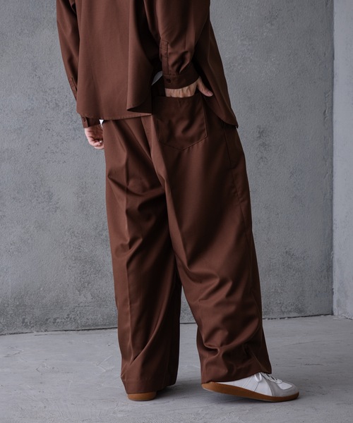 UNIIT（ユニット）の「【UNIIT】ワイドパンツ　ワイドフレアシルエット　センタープレス　セットアップ対応商品（その他パンツ・メンズ・ブラック/ベージュ/ネイビー/ブラウン・MEDIUM/LARGE）」の11枚目の写真