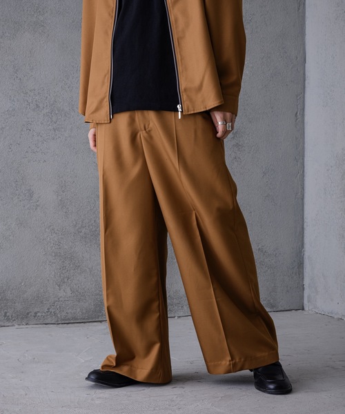 UNIIT（ユニット）の「【UNIIT】ワイドパンツ　ワイドフレアシルエット　センタープレス　セットアップ対応商品（その他パンツ・メンズ・ブラック/ベージュ/ネイビー/ブラウン・MEDIUM/LARGE）」の14枚目の写真