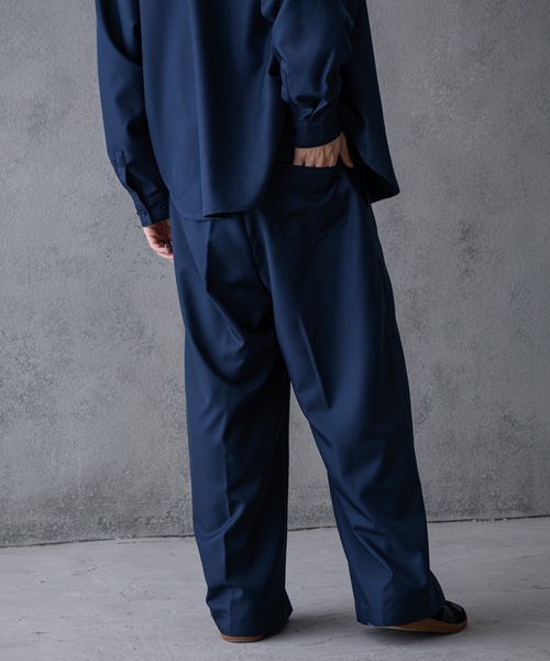 UNIIT（ユニット）の「【UNIIT】ワイドパンツ　ワイドフレアシルエット　センタープレス　セットアップ対応商品（その他パンツ・メンズ・ブラック/ベージュ/ネイビー/ブラウン・MEDIUM/LARGE）」の20枚目の写真