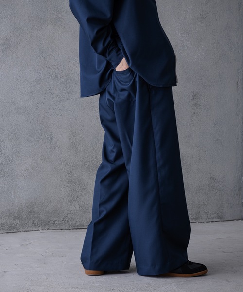 UNIIT（ユニット）の「【UNIIT】ワイドパンツ　ワイドフレアシルエット　センタープレス　セットアップ対応商品（その他パンツ・メンズ・ブラック/ベージュ/ネイビー/ブラウン・MEDIUM/LARGE）」の19枚目の写真