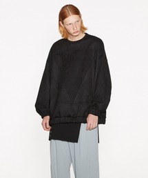 SHAREEF | MICRO SUEDE SWITCHING BIG SWEAT(スウェット)