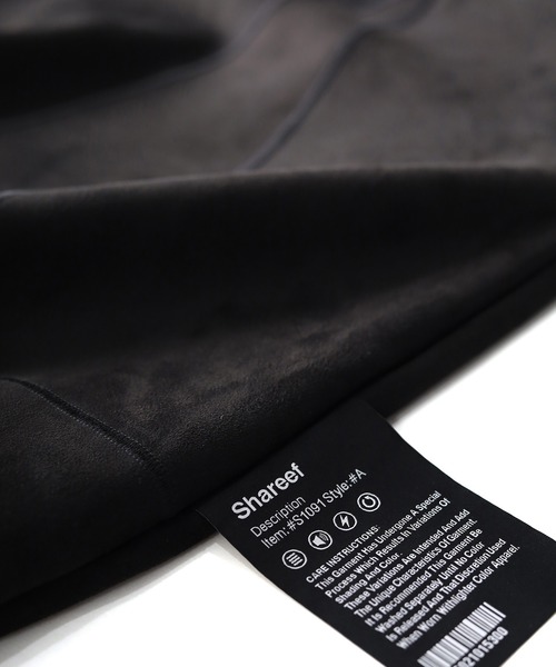 SHAREEF(シャリーフ)の「MICRO SUEDE SWITCHING BIG SWEAT(スウェット・メンズ・ブラック/バーガンディー/グレー・3/2/1)」の11枚目の写真