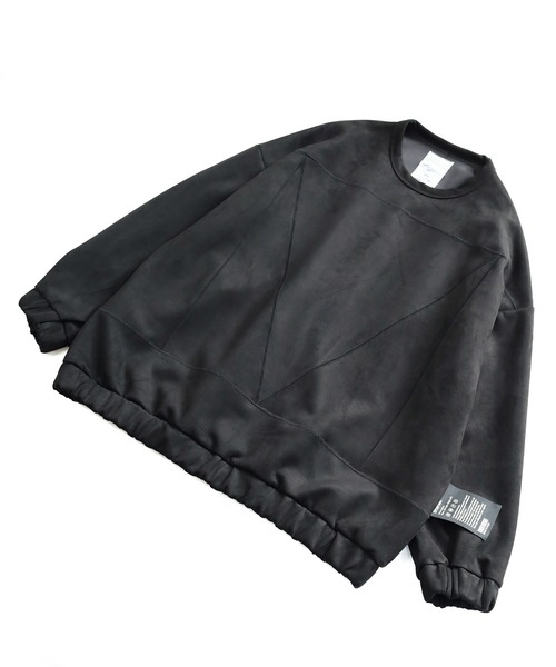 SHAREEF(シャリーフ)の「MICRO SUEDE SWITCHING BIG SWEAT(スウェット・メンズ・ブラック/バーガンディー/グレー・3/2/1)」の13枚目の写真