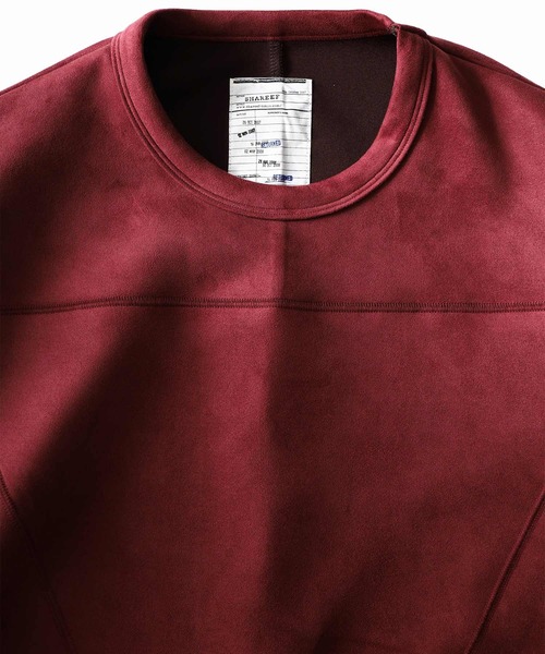 SHAREEF(シャリーフ)の「MICRO SUEDE SWITCHING BIG SWEAT(スウェット・メンズ・ブラック/バーガンディー/グレー・3/2/1)」の21枚目の写真
