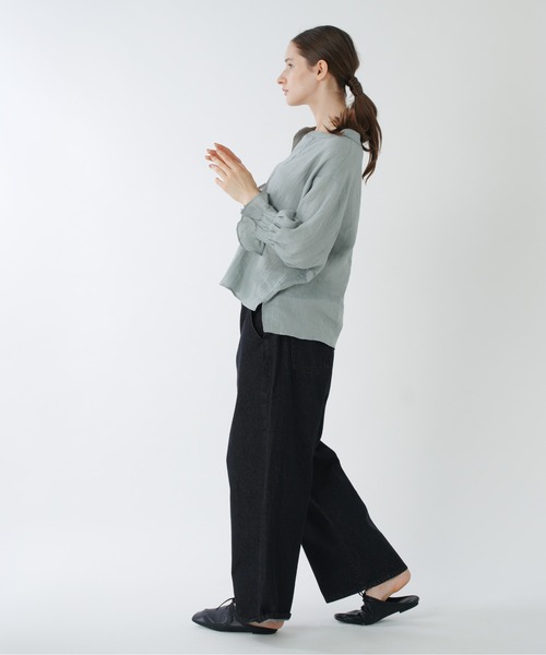 Kelen（ケレン）の「「KELEN / ケレン」ワイドシルエットブラックデニムパンツ"Olue"（デニムパンツ・レディース・ブラック・S/M/XS）」の3枚目の写真