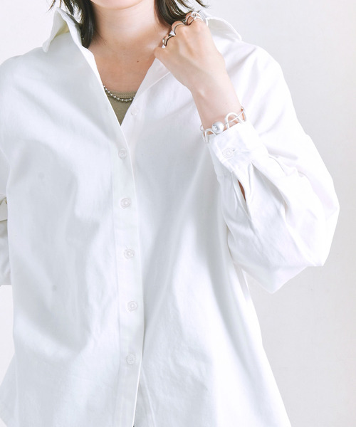 Fizz（フィズ）の「【Fizz/フィズ】　ボリューム袖　オーバーサイズツイルシャツ（シャツ/ブラウス・レディース・オフホワイト/ベージュ/カーキ・M）」の15枚目の写真