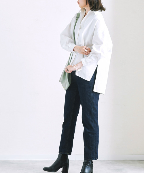 Fizz（フィズ）の「【Fizz/フィズ】　ボリューム袖　オーバーサイズツイルシャツ（シャツ/ブラウス・レディース・オフホワイト/ベージュ/カーキ・M）」の14枚目の写真