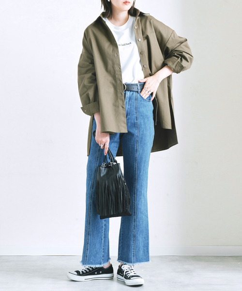 Fizz（フィズ）の「【Fizz/フィズ】　ボリューム袖　オーバーサイズツイルシャツ（シャツ/ブラウス・レディース・オフホワイト/ベージュ/カーキ・M）」の11枚目の写真