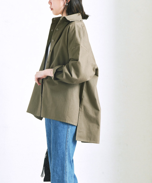 Fizz（フィズ）の「【Fizz/フィズ】　ボリューム袖　オーバーサイズツイルシャツ（シャツ/ブラウス・レディース・オフホワイト/ベージュ/カーキ・M）」の8枚目の写真