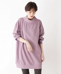 SHOO・LA・RUE | 【M-3L/USAコットン裏毛起毛ハイネックワンピース(ワンピース)