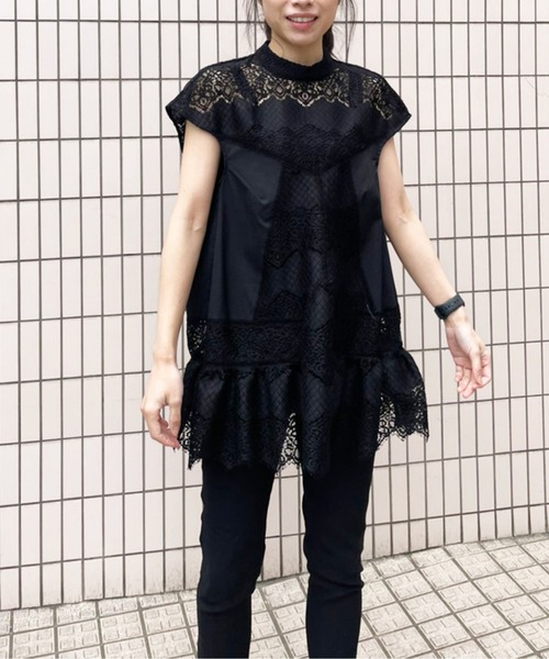 ヴィクトリアレース切り替えブラウス ヴィクトリアレース切り替えブラウス