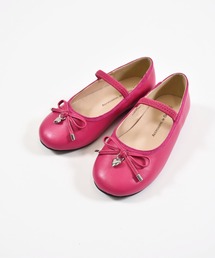 BeBe/リボンハートチャームバレエシューズ（16～20cm）