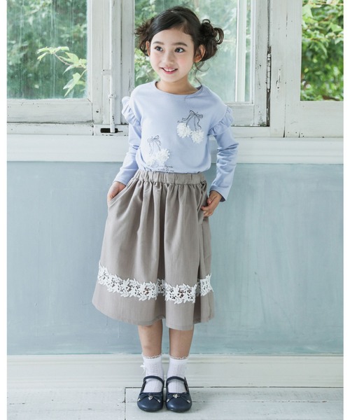 BeBe（ベベ）の「BeBe/リボンハートチャームバレエシューズ（16～20cm）（バレエシューズ・キッズ・ピンク/ネイビー・16/20/17/19/18）」の11枚目の写真