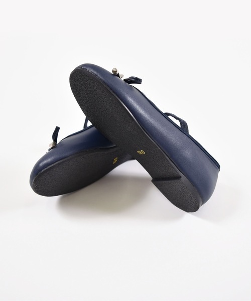 BeBe（ベベ）の「BeBe/リボンハートチャームバレエシューズ（16～20cm）（バレエシューズ・キッズ・ピンク/ネイビー・16/20/17/19/18）」の8枚目の写真