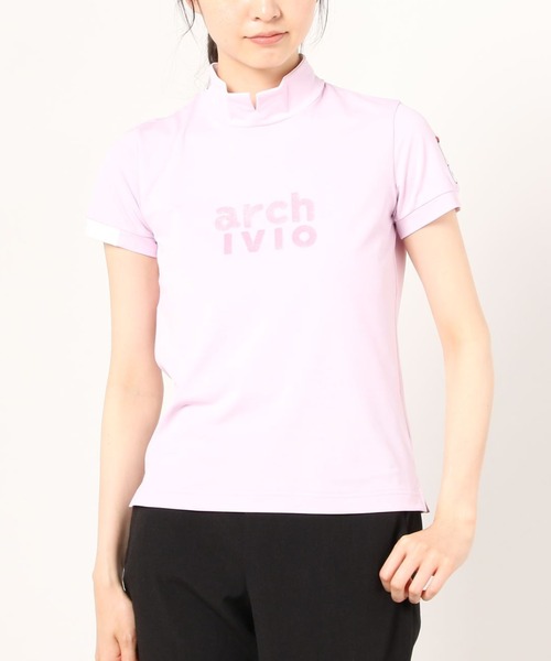 archivio(アルチビオ)の「<LADIES>アルチビオゴルフウェア / ハイネック半袖シャツ(Tシャツ/カットソー・レディース・ホワイト/ブラウン/レッド/ピンク/イエロー・S/M/L)」の16枚目の写真