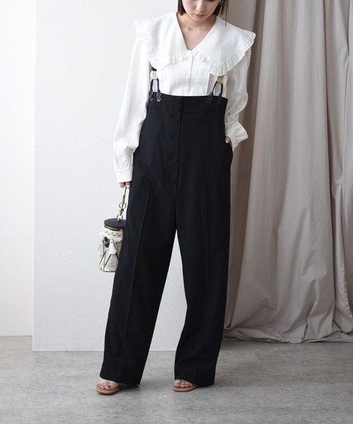 Eimee Law（エイミーロウ）の「フリルビックカラーBL（シャツ/ブラウス・レディース・オフホワイト/ブラック・38）」の16枚目の写真