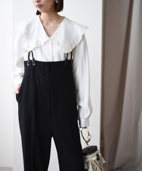 Eimee Law（エイミーロウ）の「フリルビックカラーBL（シャツ/ブラウス・レディース・オフホワイト/ブラック・38）」の17枚目の写真