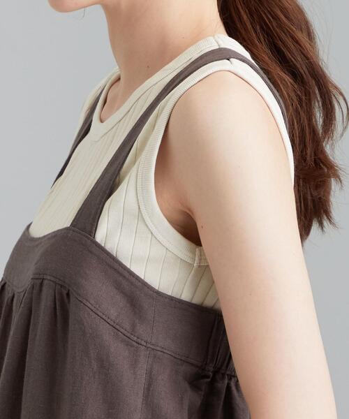 green label relaxing(グリーンレーベルリラクシング)の「CFC Li/Ry ギャザー オールインワン(つなぎ/オールインワン・レディース・ブラック/ナチュラル/ダークブラウン・FREE)」の16枚目の写真