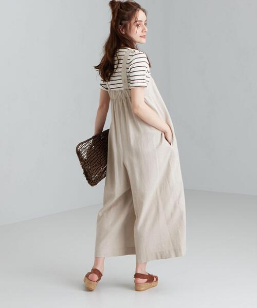 green label relaxing(グリーンレーベルリラクシング)の「CFC Li/Ry ギャザー オールインワン(つなぎ/オールインワン・レディース・ブラック/ナチュラル/ダークブラウン・FREE)」の14枚目の写真